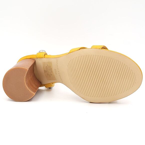 Marc Fisher Women Lantern High Heel Ankle Strap Sandals Size US 5M Yellow - Picture 5 of 5